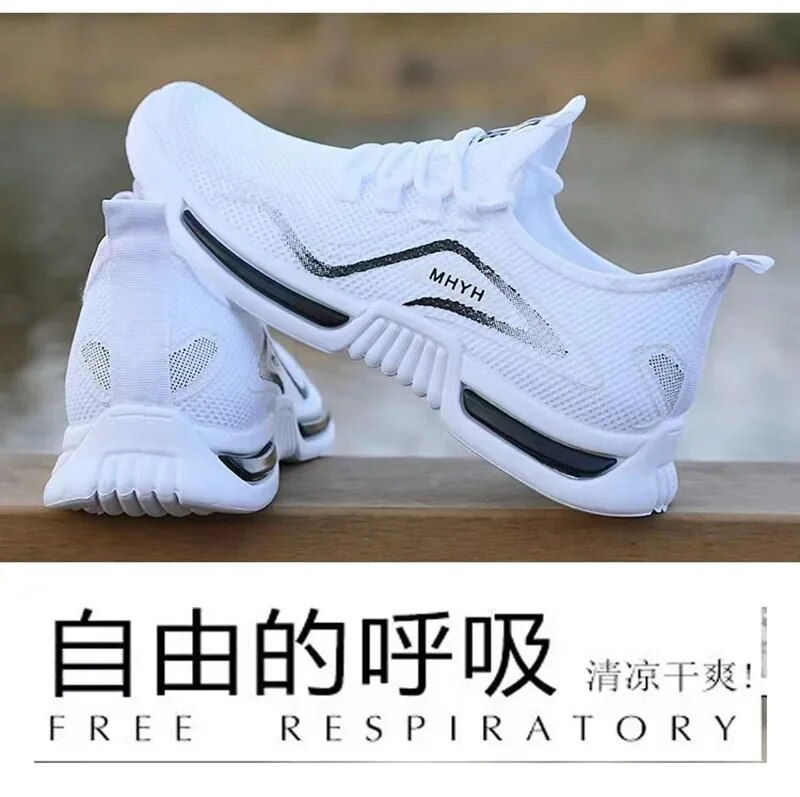 Thumbnail: Men Shoes Casual Yez Fashion Sneakers Slip on Male Sport Running Shoes Breathab