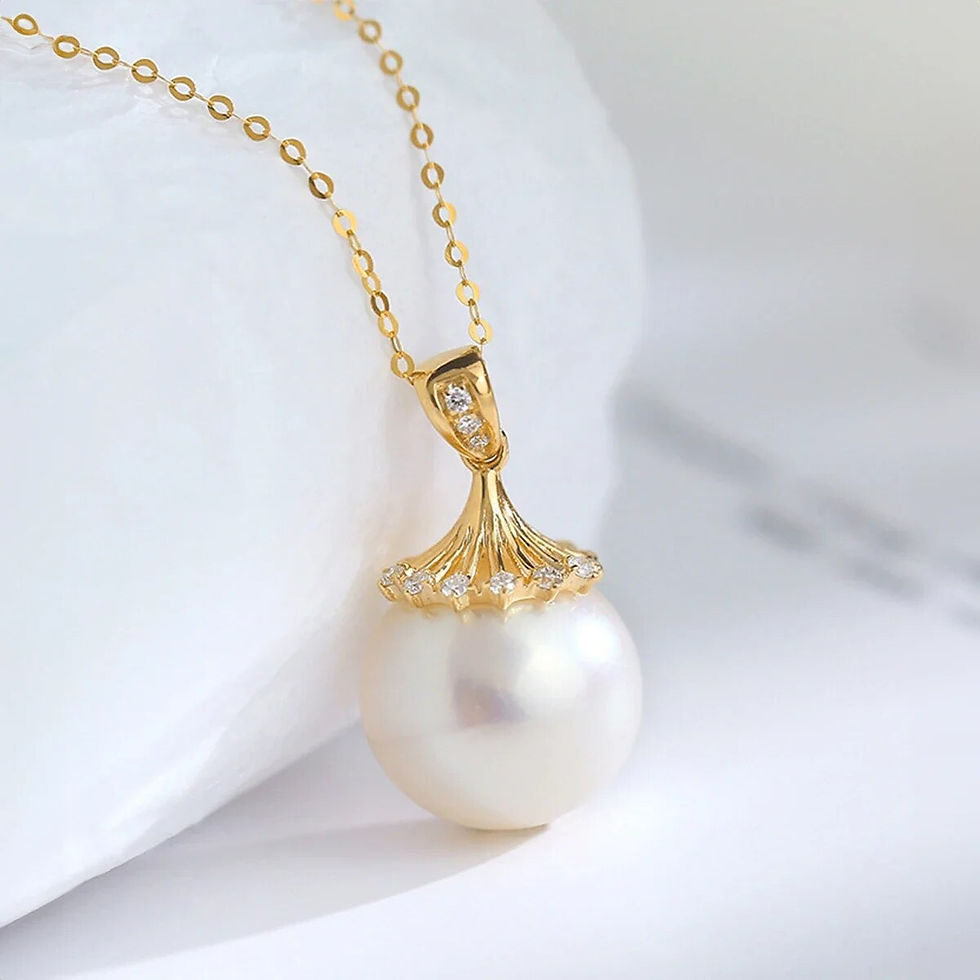 Indexkép: Sale At A Loss! 100% AU750 18K Gold Natrual Fresh Water Pearl Necklace With Cer