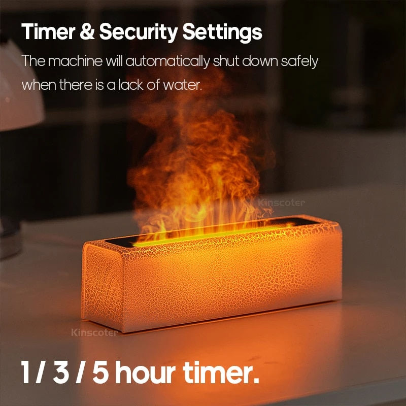 Thumbnail: Newest RGB Flame Aroma Diffuser Humidifier USB Desktop Simulation Light Aromath