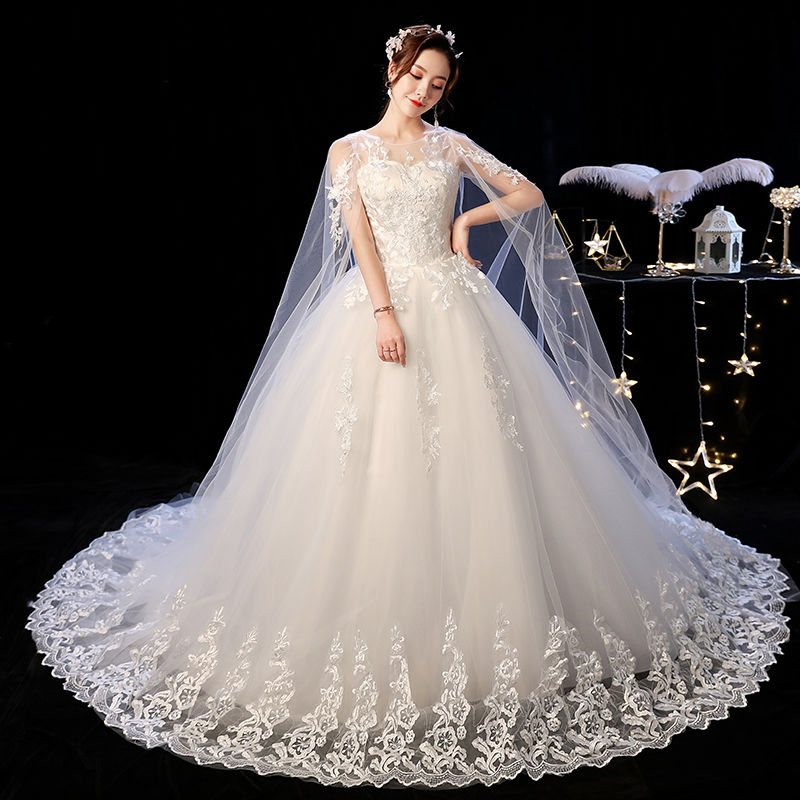 Miniatura: Wedding Dress 2023 New Elelgant Court Train Lace Embroidery Princess Vintage We