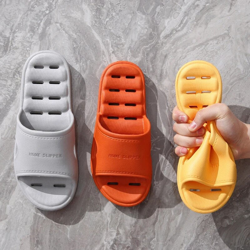 Thumbnail: Feslishoet Unisex EVA Non Slip Soft Bottom Leaking Shower Man Woman Home Slippe