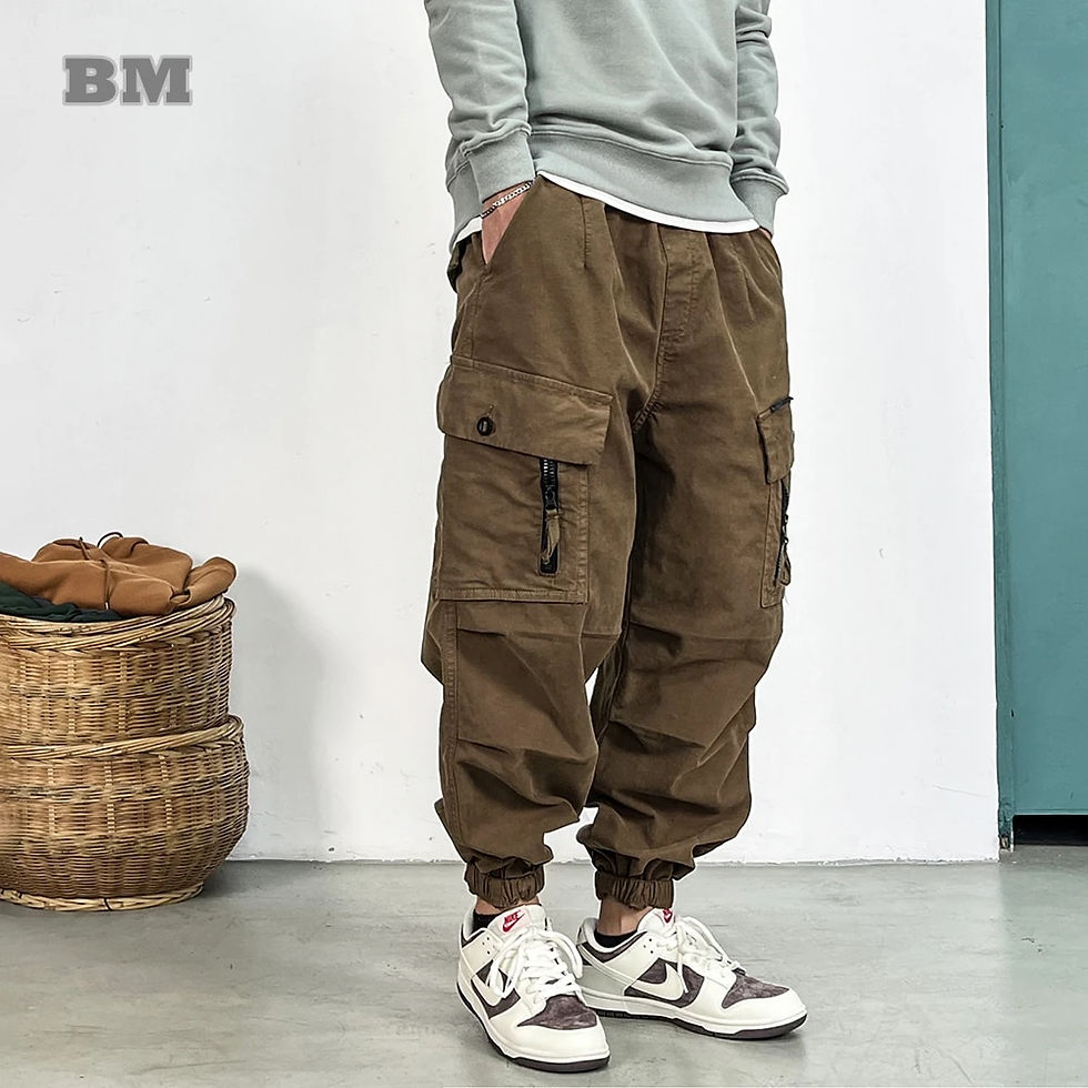 Thumbnail: High Quality Loose Tactical Cargo Pants For Men Clothing Harajuku Casual Jogger