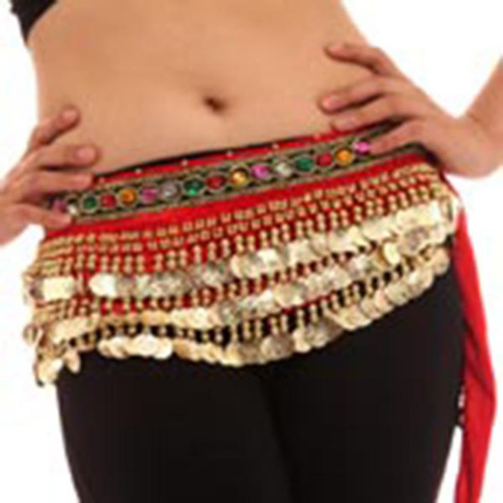 Miniatura: Women Belly Dance Hip Scarf Wrap Belt Dancer Skirt Female Show Costume Accessor