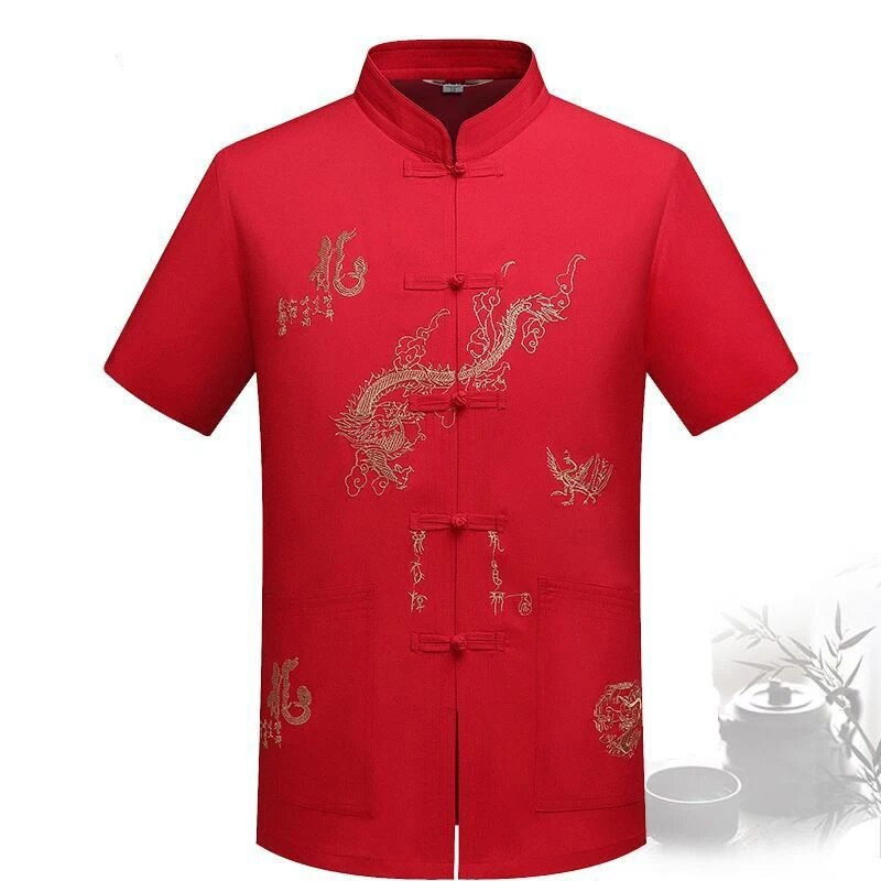Miniaturebillede: Chinese Traditional Tang  Clothing Top Mandarin Collar Kung Fu Wing Chun Garmen