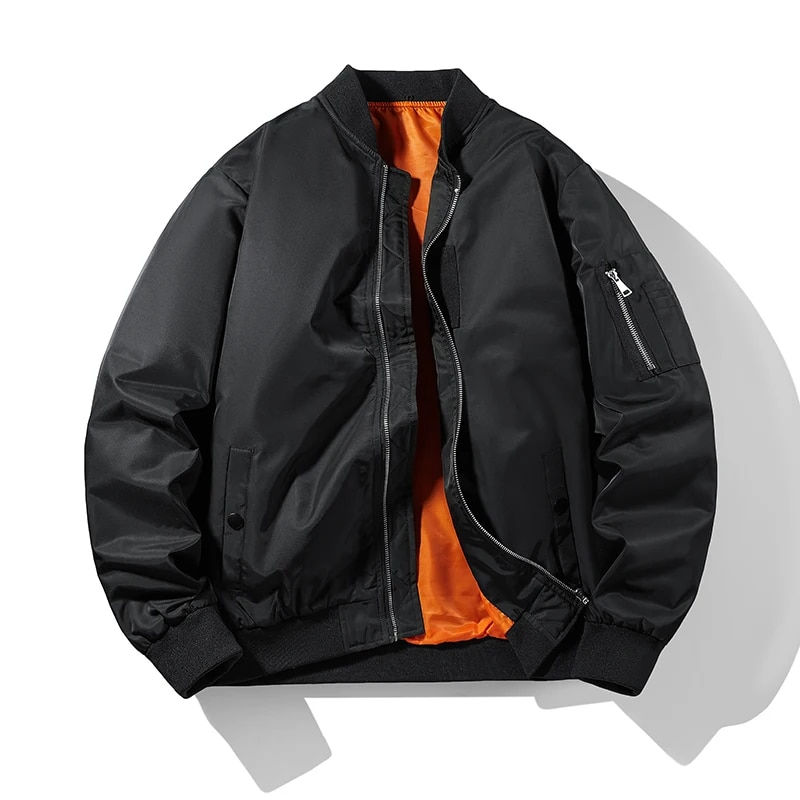 Thumbnail: New Military Jacket Men's Slim Bomber Jacket Spring Autumn R Men Outerwear Ma-1