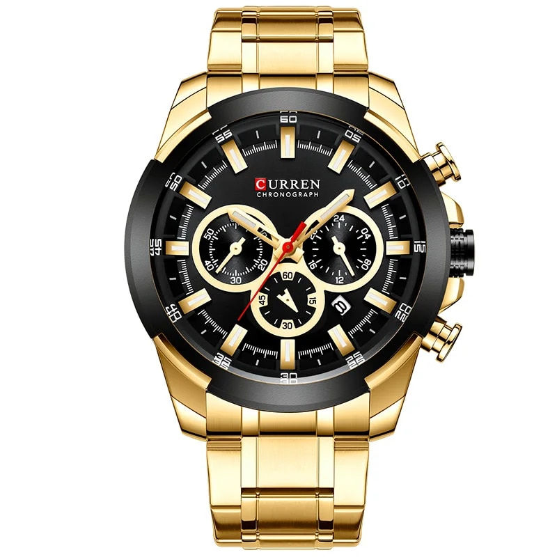 Miniatura: CURREN Men’s Watches Top Brand Big Sport Watch Luxury Men Military Steel Quartz