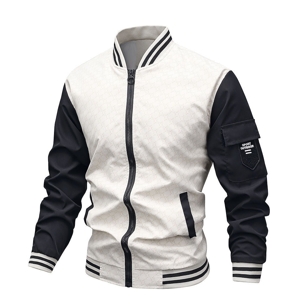 ภาพขนาดย่อ: 2024 New Spring and Autumn Pilot Jacket Men's Floral Fashion Slim Men's Casual 
