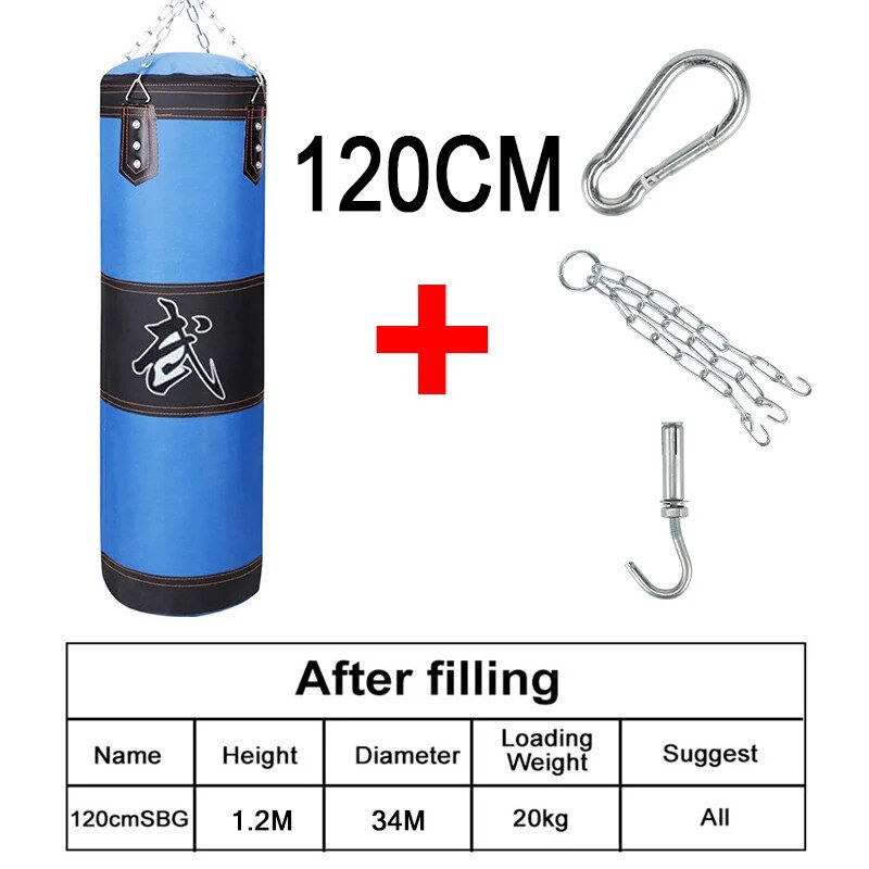 Thumbnail: Punch Sandbag Durable Hanging Hollow Sandbag Boxing Heavy Punch Bag With Metal 