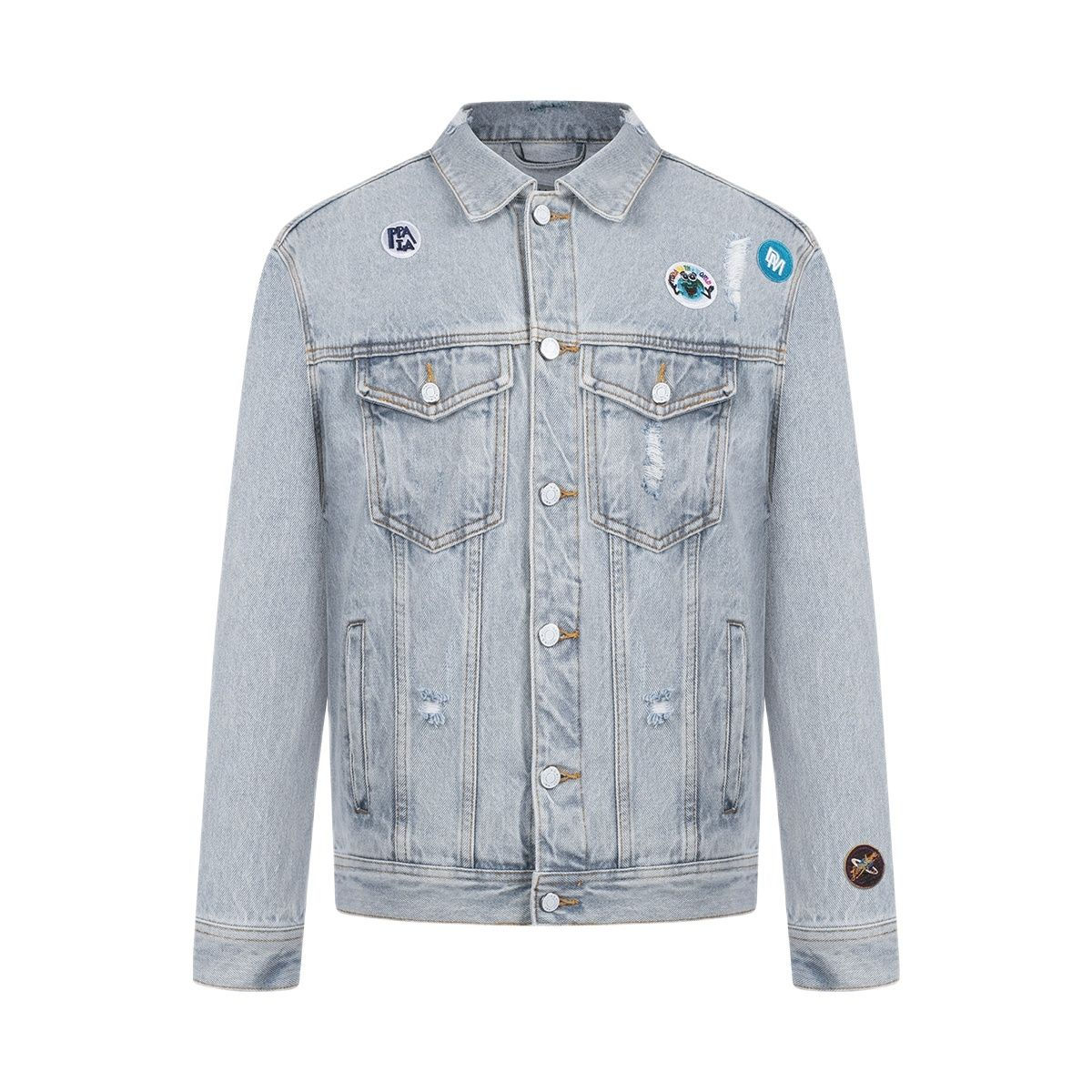 Hellen&Woody Men Clothing Spring and Autumn New Denim Jacket Fashion Casual Sl