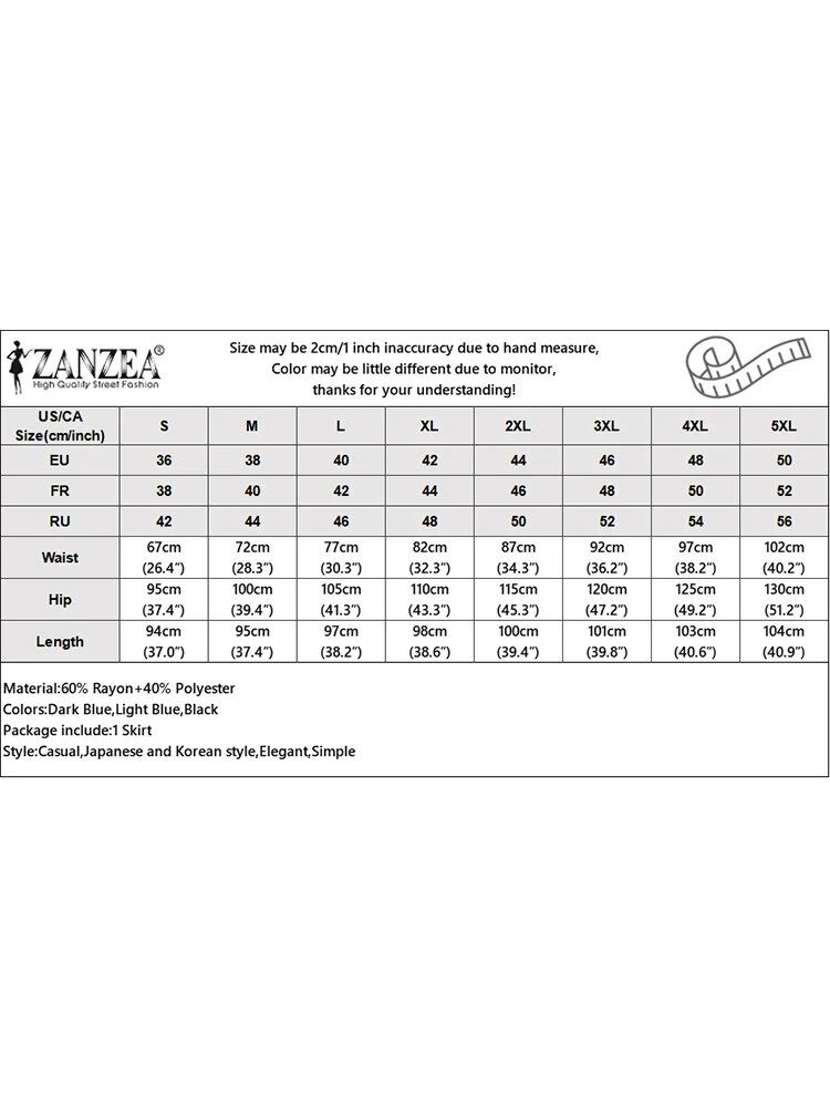 Miniatura: ZANZEA Elegant Wrap Long Faldas Women Denim Long Skirt 2024 Summer Fashion High