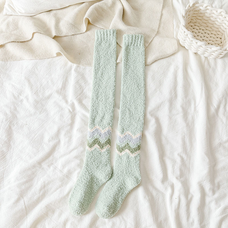 Thumbnail: Long Tube Warm Keeping Floor Sleep Knee Socks