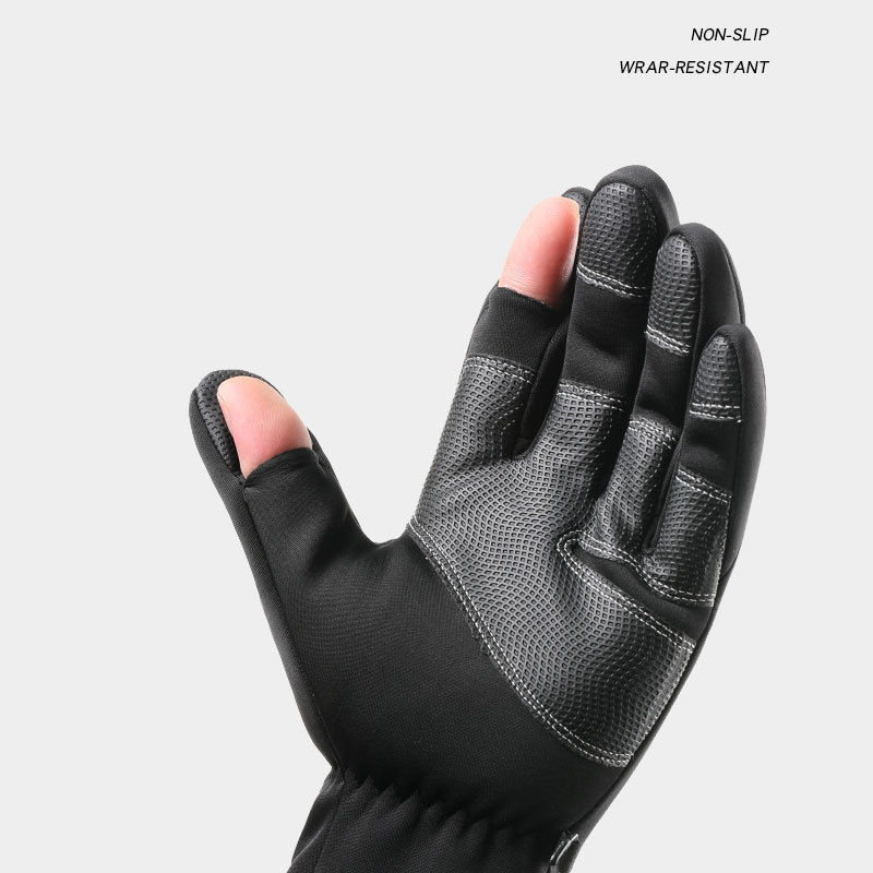 Thumbnail: Opened-Finger Gloves Touchscreen Unisex Waterproof Windproof Warm Winter Gloves