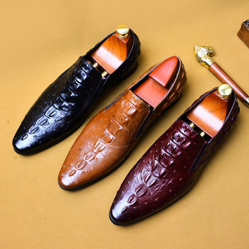 Miniatura: Phenkang Genuine Leather Black Mens Shoes Oxford Office Shoes For Men Luxury Dr