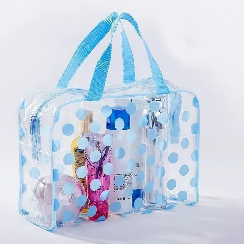 Miniatura: Transparent PVC Makeup Bags Portable Women's Floral Waterproof Cosmetic Bag Tra