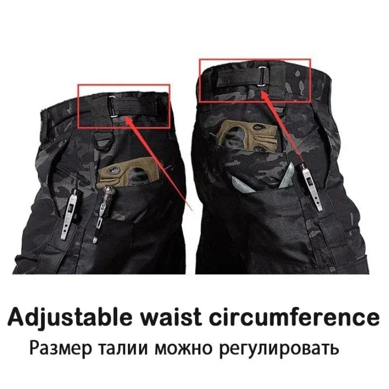Thumbnail: Multi-pocket Wear-resistant Army Cargo Pant Camo Tactical Pants Men Military Wa