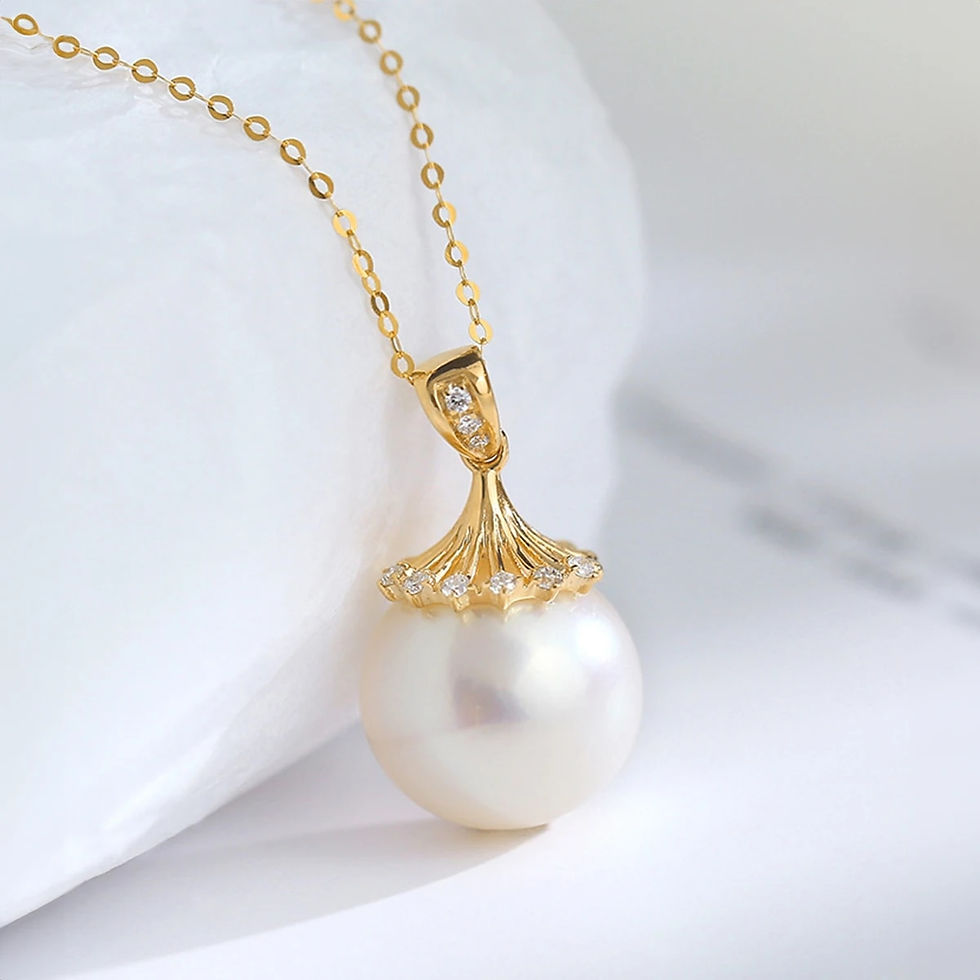 Indexkép: Sale At A Loss! 100% AU750 18K Gold Natrual Fresh Water Pearl Necklace With Cer