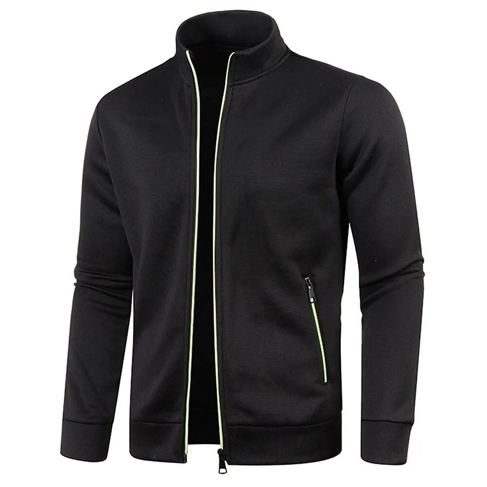 Thumbnail: Men Zipper Jackets Standing Collar Sweatshirt Outdoor Streetwear Casual Coat Lo
