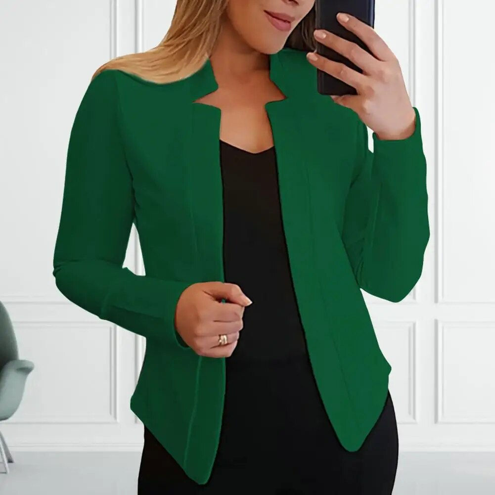 2022 European and American fashion lapel cardigan mid -length temperament suit