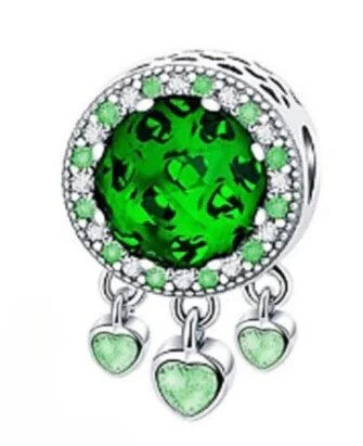 Miniatúra: 2022 New 925 Sterling SilverGreen Series Four-leaved Series Beads Charm Pendant