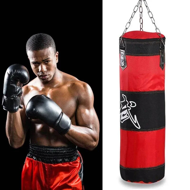 Thumbnail: Punch Sandbag Durable Hanging Hollow Sandbag Boxing Heavy Punch Bag With Metal 