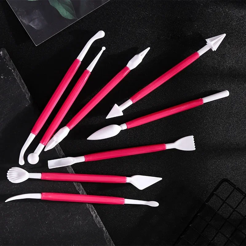 Thumbnail: 8pcs/Lot Plastic Poly form Sculpey Tools Set For Shaping Clay Play dough Toys C
