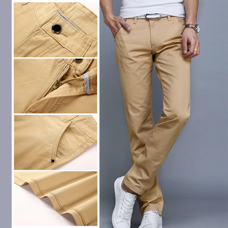 Thumbnail: New Design Casual Men pants Cotton Spring and summer  Slim Pant Straight Trouse