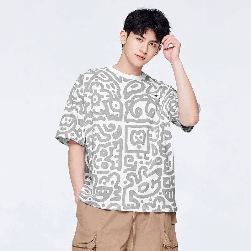 Miniatura: SEMIR Short Sleeve T-Shirt Men Irregular Full Printing 2022 Summer New Trendy C