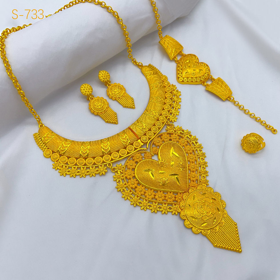 Miniatura: ANIID Luxury Dubai Big 4PCS African Gold Color Jewelry Necklace Sets For Women