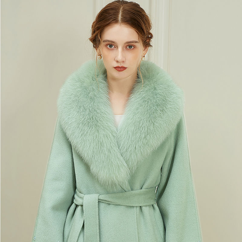Thumbnail: Winter Real Fox Fur Collar Woman Black Natural Fur Scarf Shawl For Women Collar
