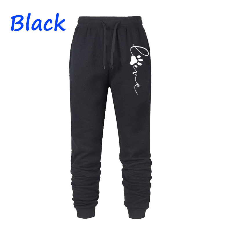 Thumbnail: Women Cat Paw Printed Sweatpants High Quality Cotton Long Pants Jogger Trousers