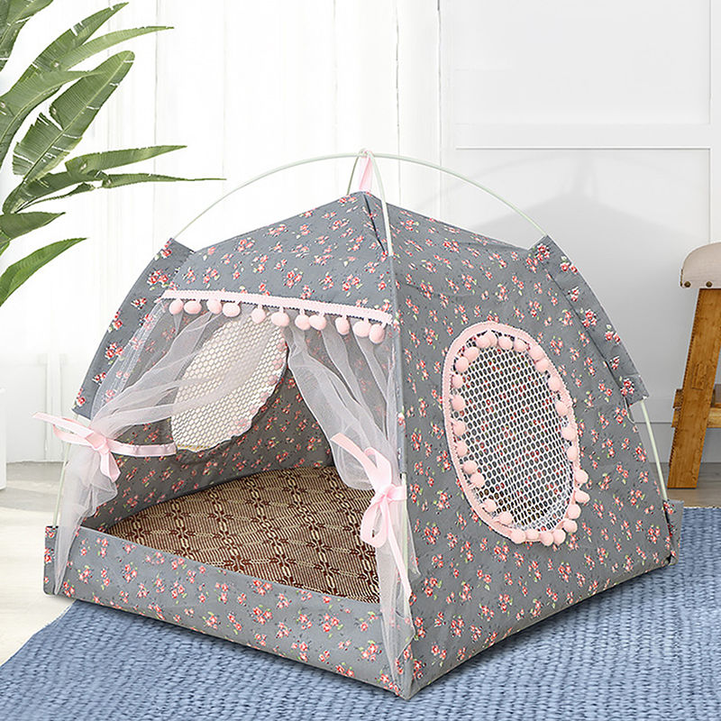Thumbnail: Sweet Princess Cat Bed Foldable Cats Tent Dog House Bed Kitten Dog Basket Beds