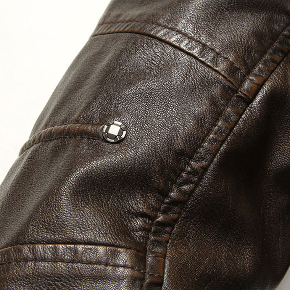 Thumbnail: 2022 New Arrivals Autumn Brand Leather Jacket for Men Jaqueta Couro Masculino M