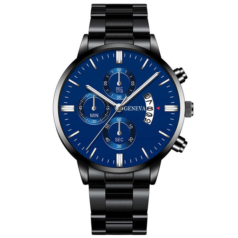Thumbnail: reloj hombre Fashion Men Stainless Steel Watch Luxury Calendar Quartz Wrist Wat