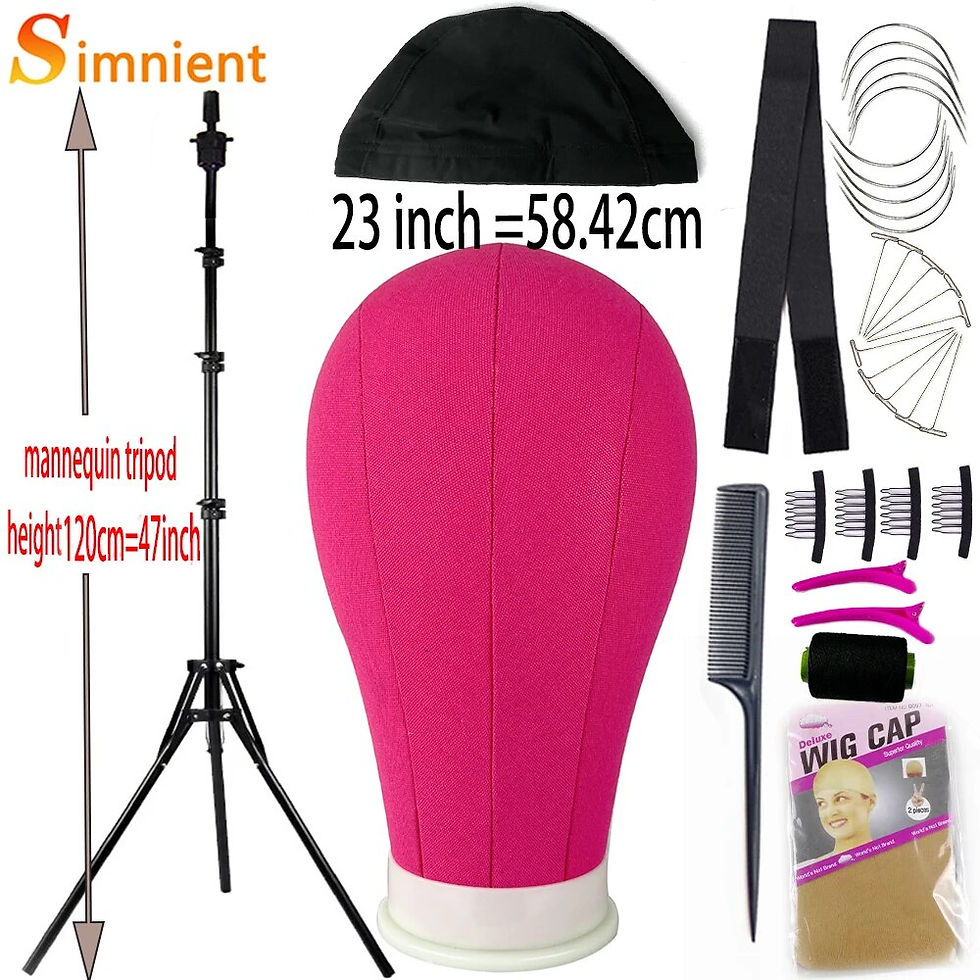 Thumbnail: Training Mannequin Head Canvas Block Head Display Styling Mannequin Manikin Hea