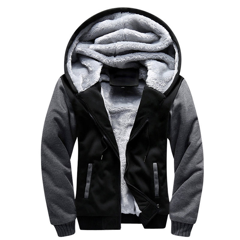 Thumbnail: Men's Jacket Winter Camouflage Fleece Thicken Hooded Jackets Male Long Sleeve C