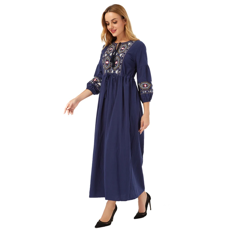 Miniatura: Vestidos Abaya Dubai Turkey Arabic Hijab Muslim Fashion Dress African Long Dres
