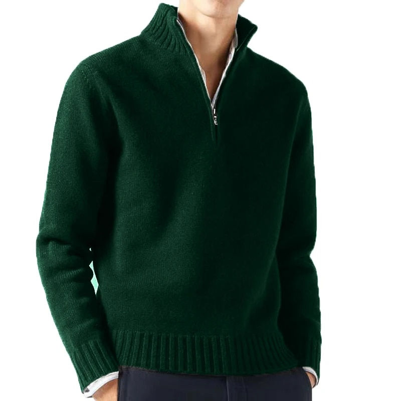 Thumbnail: Autum Men Turtlenecks Sweaters Knitwear Pullovers Solid Color Long Sleeved Swea