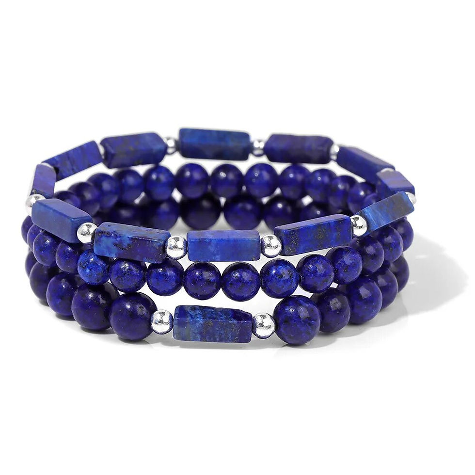 Miniaturebillede: Fashion Natural Stone Beads Men Bracelet Multilayer Black Lava Onyx Beads Charm