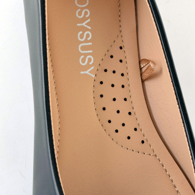 Thumbnail: Ladies  Crossed Crystal  strap pointy Toe comfortable Black  Casual Daily Flat