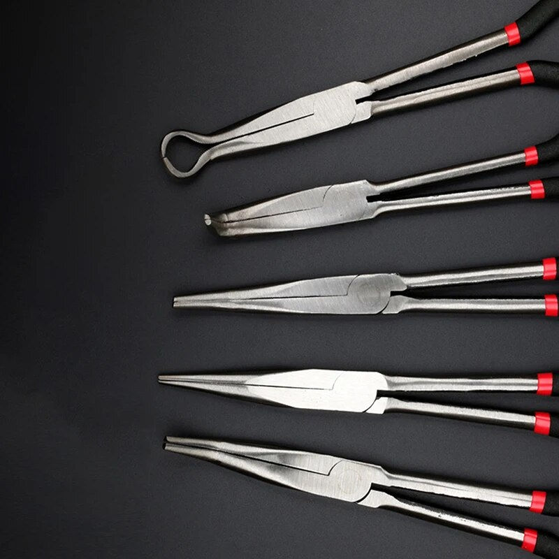 縮圖：Multifunctional Long Handle Reach Circle Nose Pliers Plug Puller Steel Auto Rep