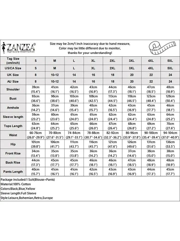 Thumbnail: ZANZEA Fashion Women Long Sleeve Shirt Short Sets Elegant Spring Work Pants Set
