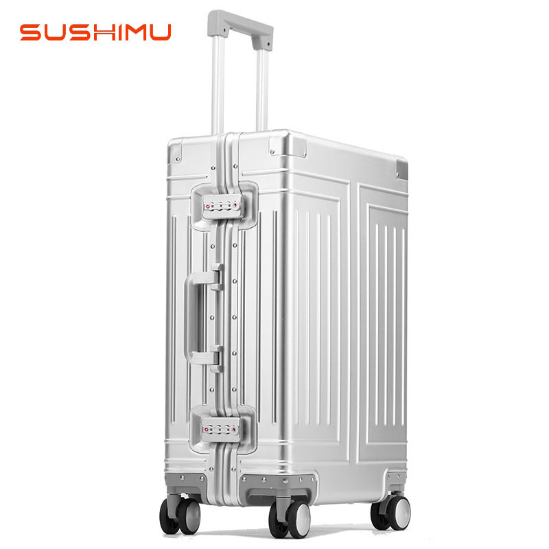 Thumbnail: 100% Aluminum-magnesium alloy Travel Suitcase Rolling Luggage 20/24/28 inch Tro