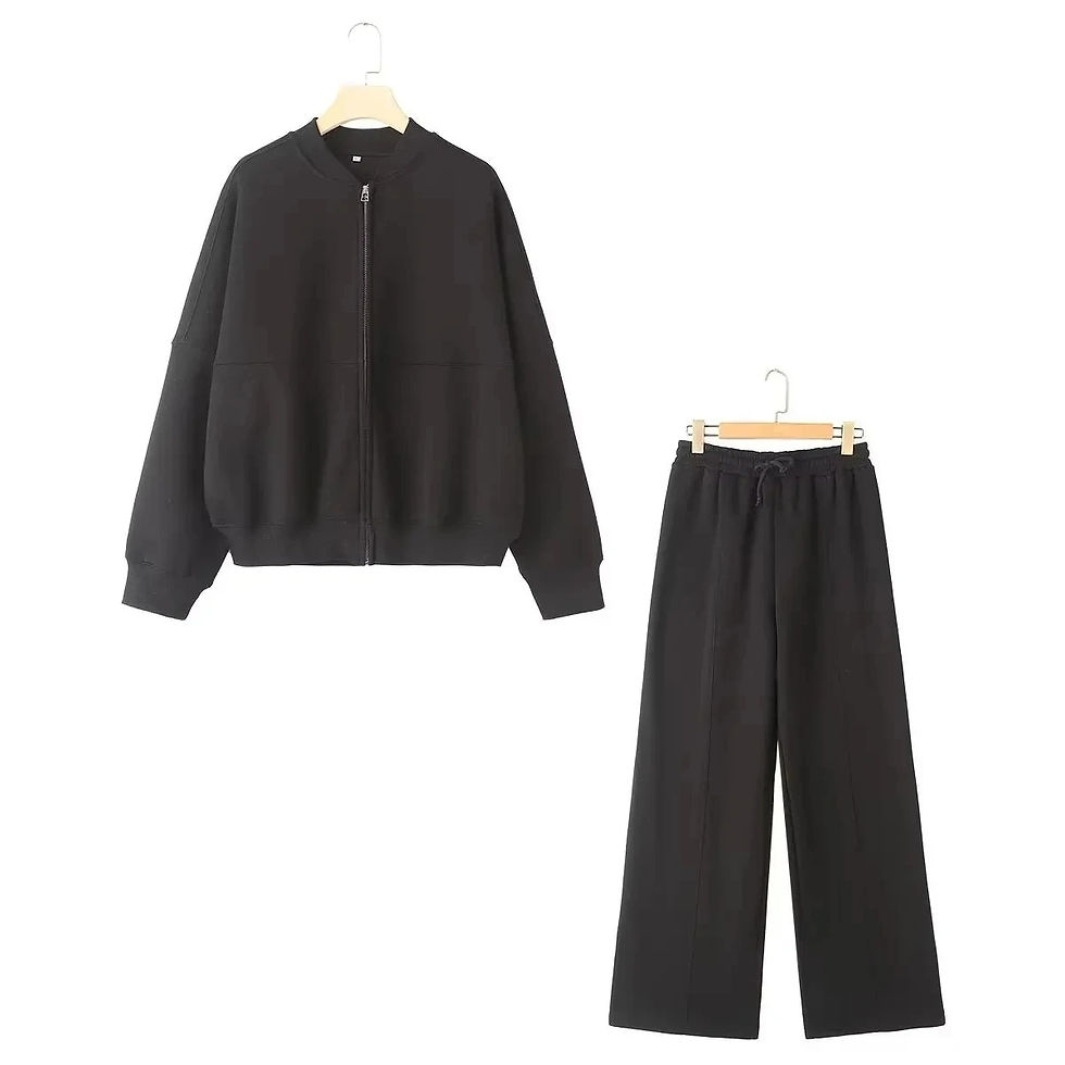 Thumbnail: TRAF ZR Zipper Cardigan Sets To Dress Woman Tracksuit Suits Fall Outfits Women 