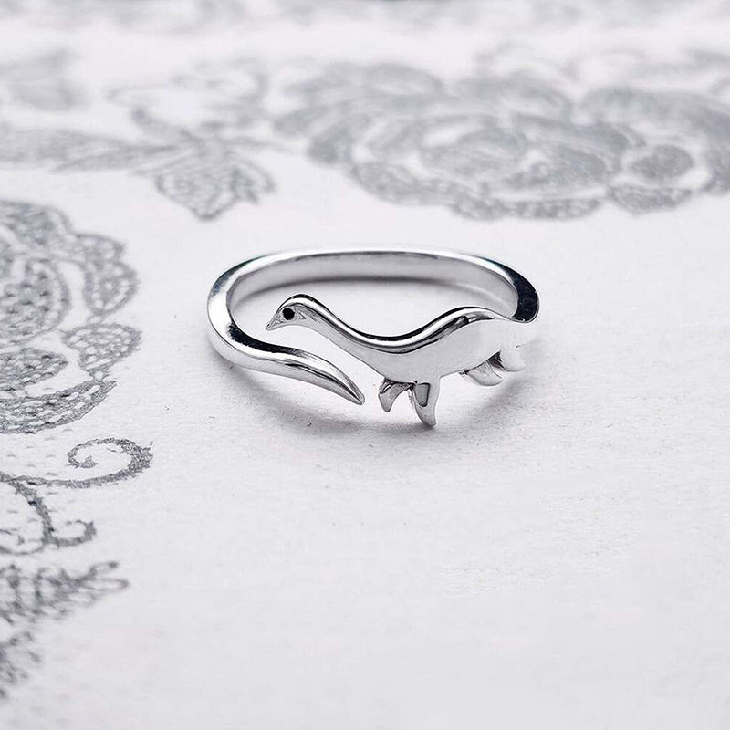 Thumbnail: Dinosaur Animal Ring Tyrannosaurus Stegosaurus Open Rings For Women Jewelry