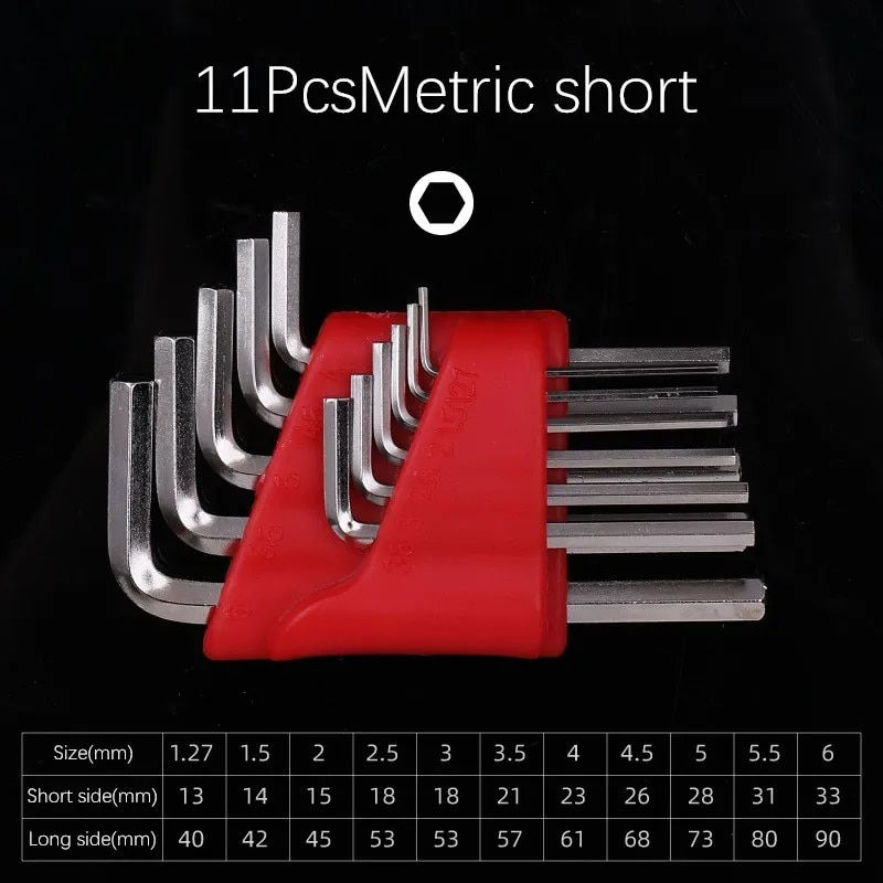 Miniatura: 5/8/11 Pcs Metric Allen Wrench Set Inch Wrench L Wrench Keys Size Allen Key Sho