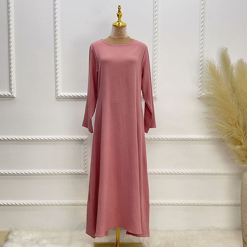 Miniatyrbild: New Abaya Under Dress Long Sleeve With Pockets High Quality Jazz Crepe EID Musl