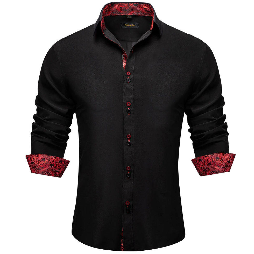 Thumbnail: Designer Men's Shirts with Contrasting Colors Collar and cuff 2023 New Casual S