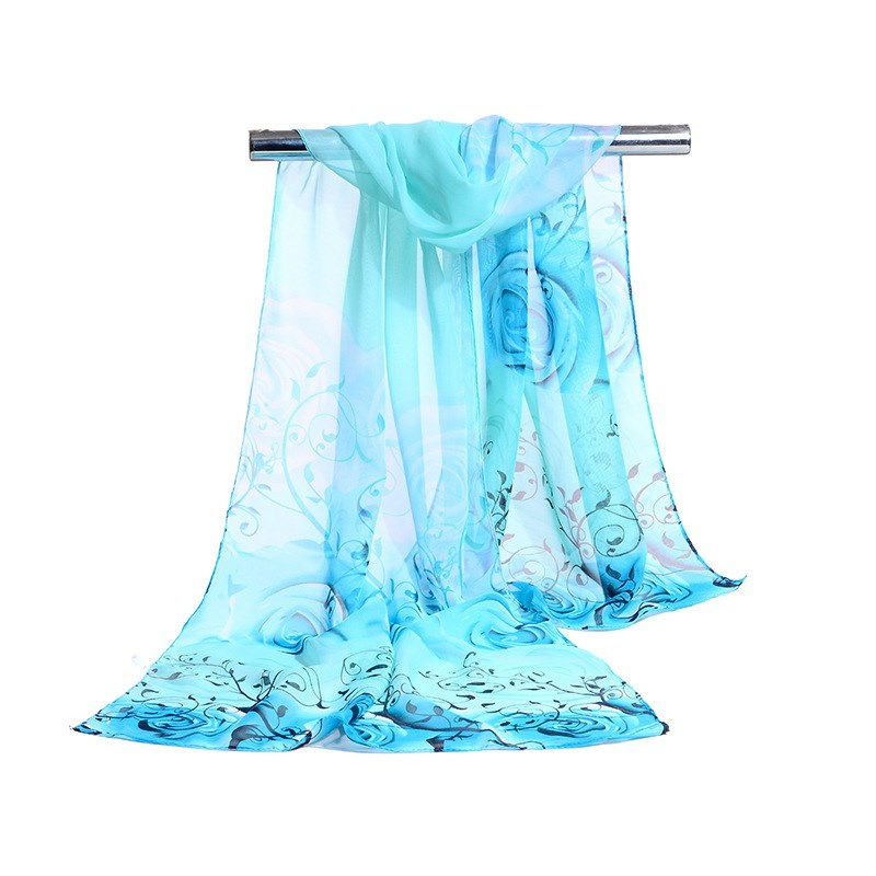 Thumbnail: 160*50cm Multi-style Holiday gift Selling chiffon striped scarf wild fashion sh