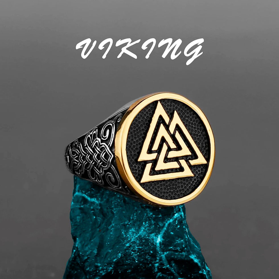 Thumbnail: Nordic Viking Stainless Steel Ring Anchor Compass Tree of Life Viking Rune Wolf