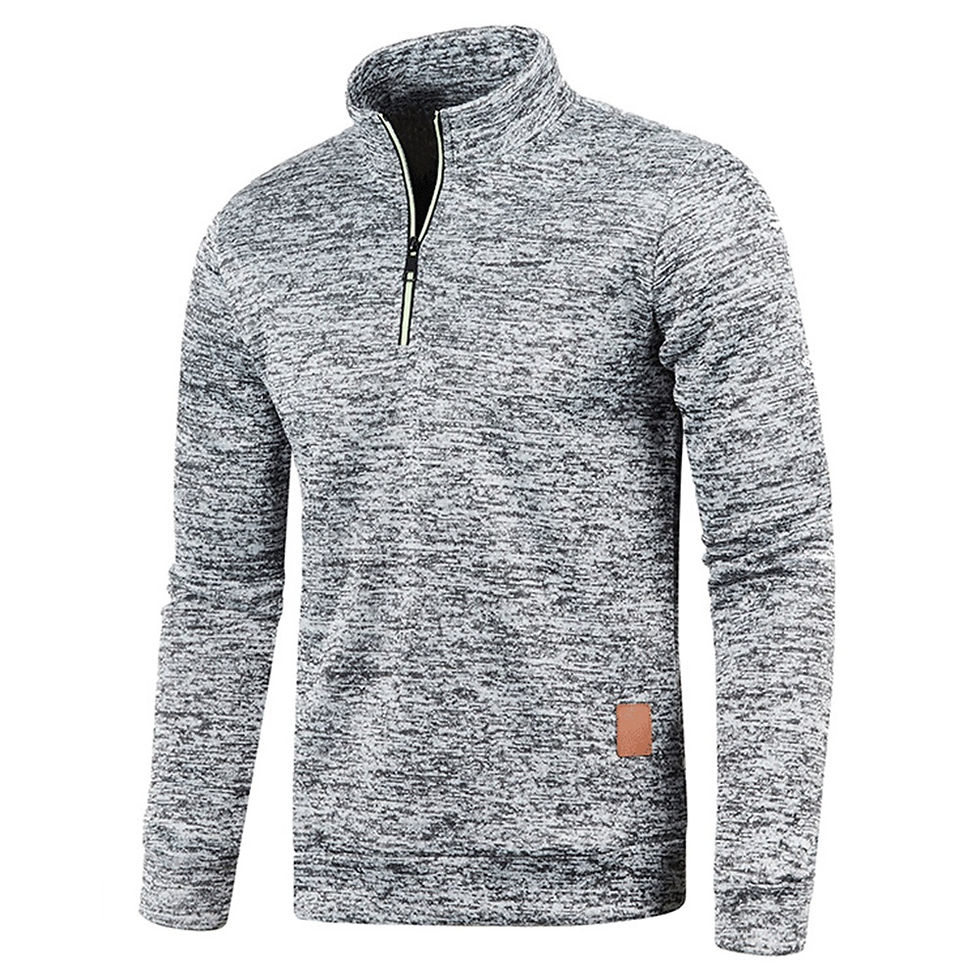Thumbnail: Men Sweatshirts Spring Thicker Pullover Half Zipper Pullover for Male Hoody Out